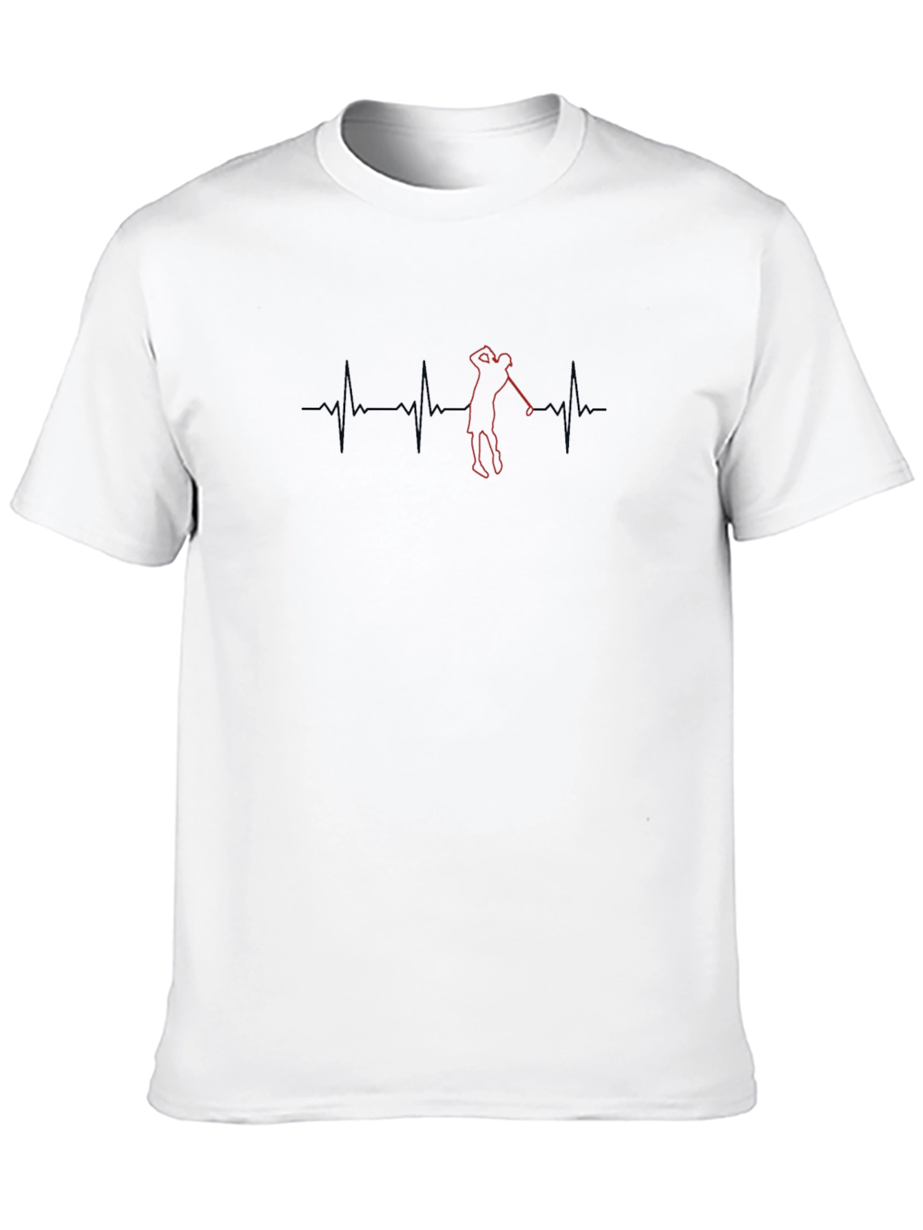 Golf Heartbeat T-Shirt - Golfer Gift Tee