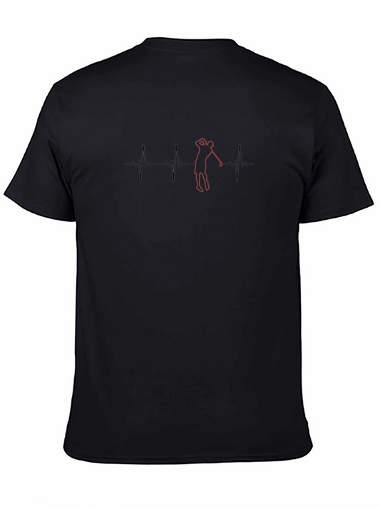 Golf Heartbeat T-Shirt - Golfer Gift Tee
