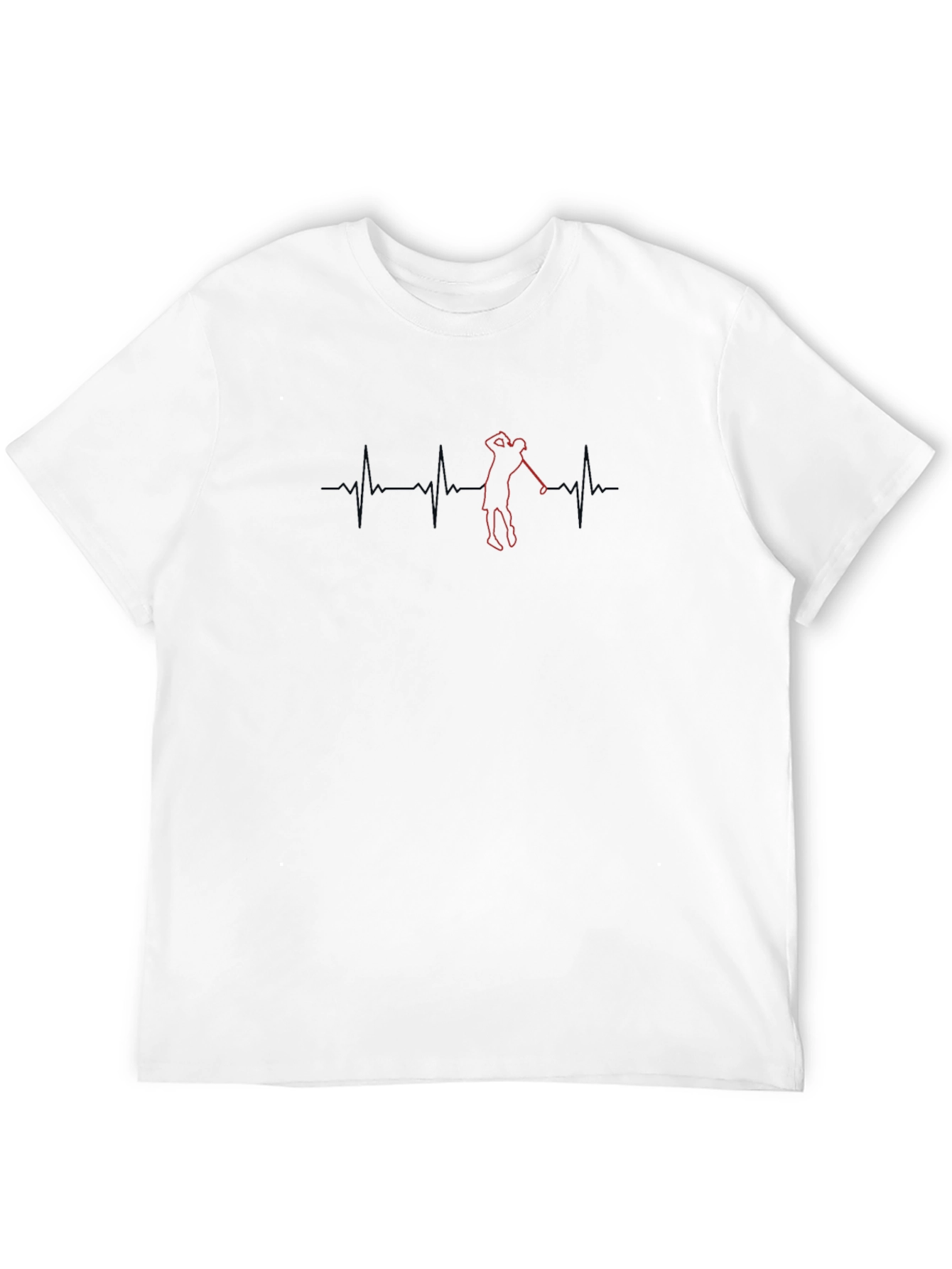 Golf Heartbeat T-Shirt - Golfer Gift Tee