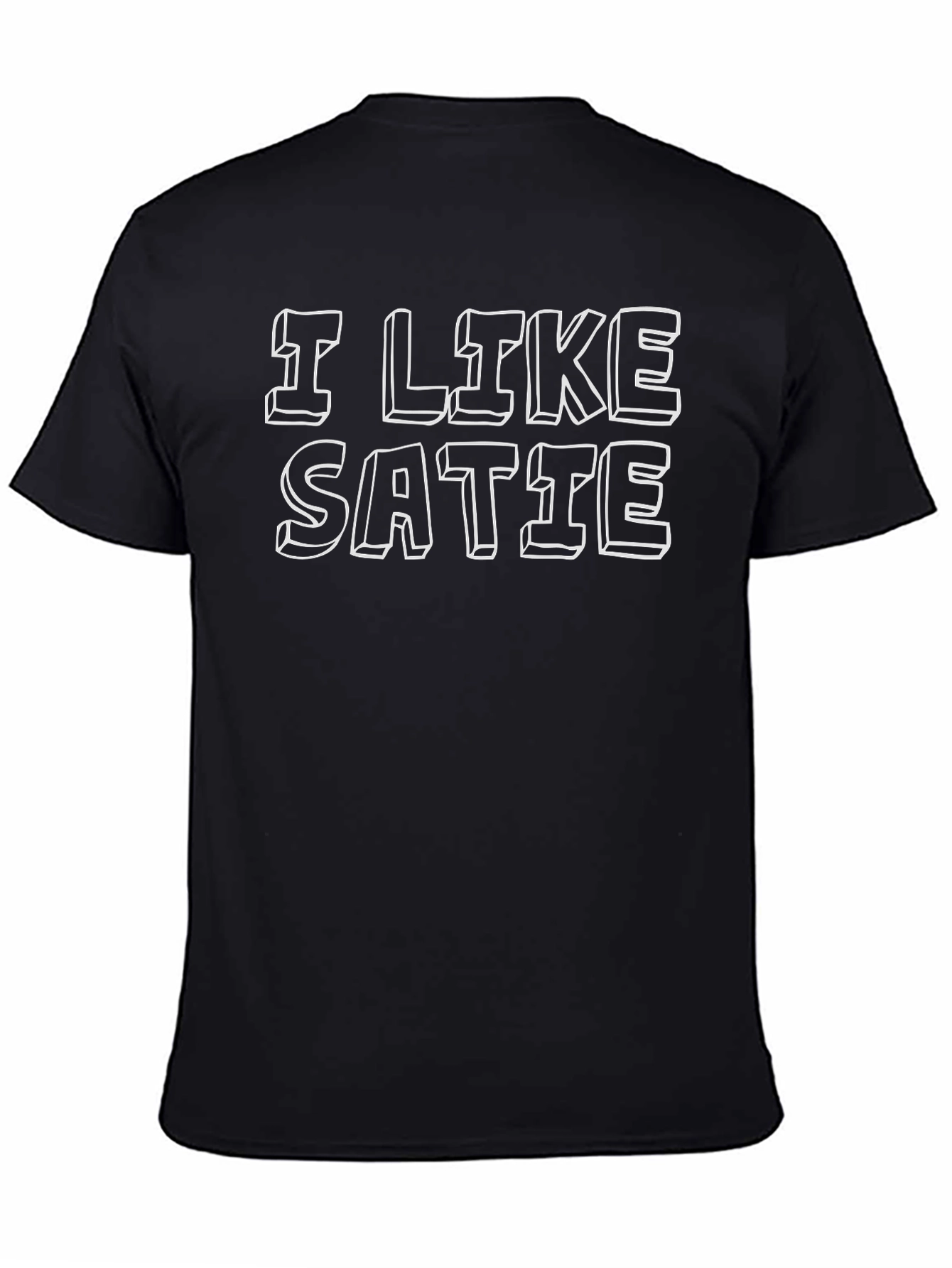 I Like Satie Black T-Shirt - Music Lover Tee