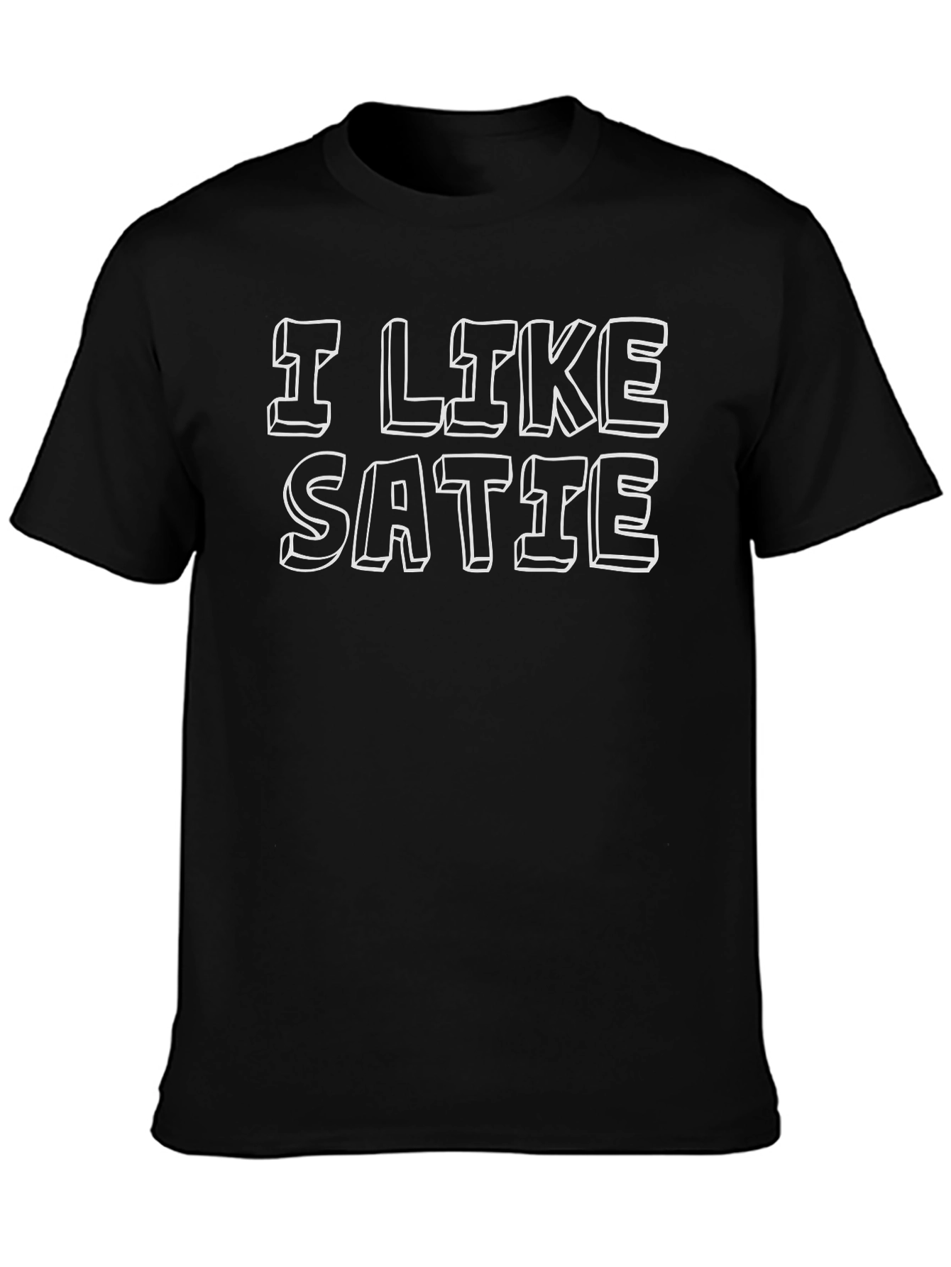I Like Satie Black T-Shirt - Music Lover Tee
