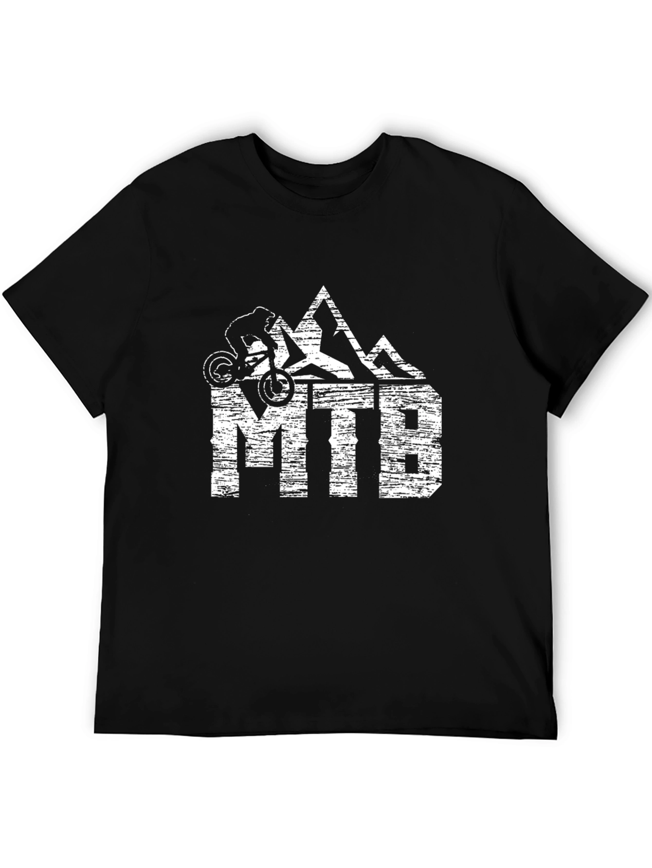 MTB Mountain Biking Black Graphic Tee