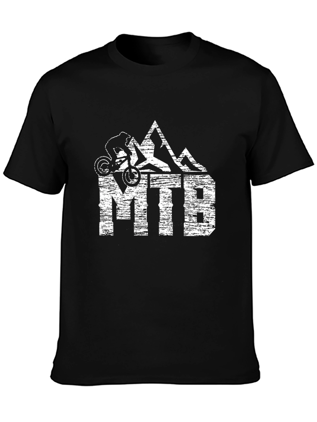 MTB Mountain Biking Black Graphic Tee