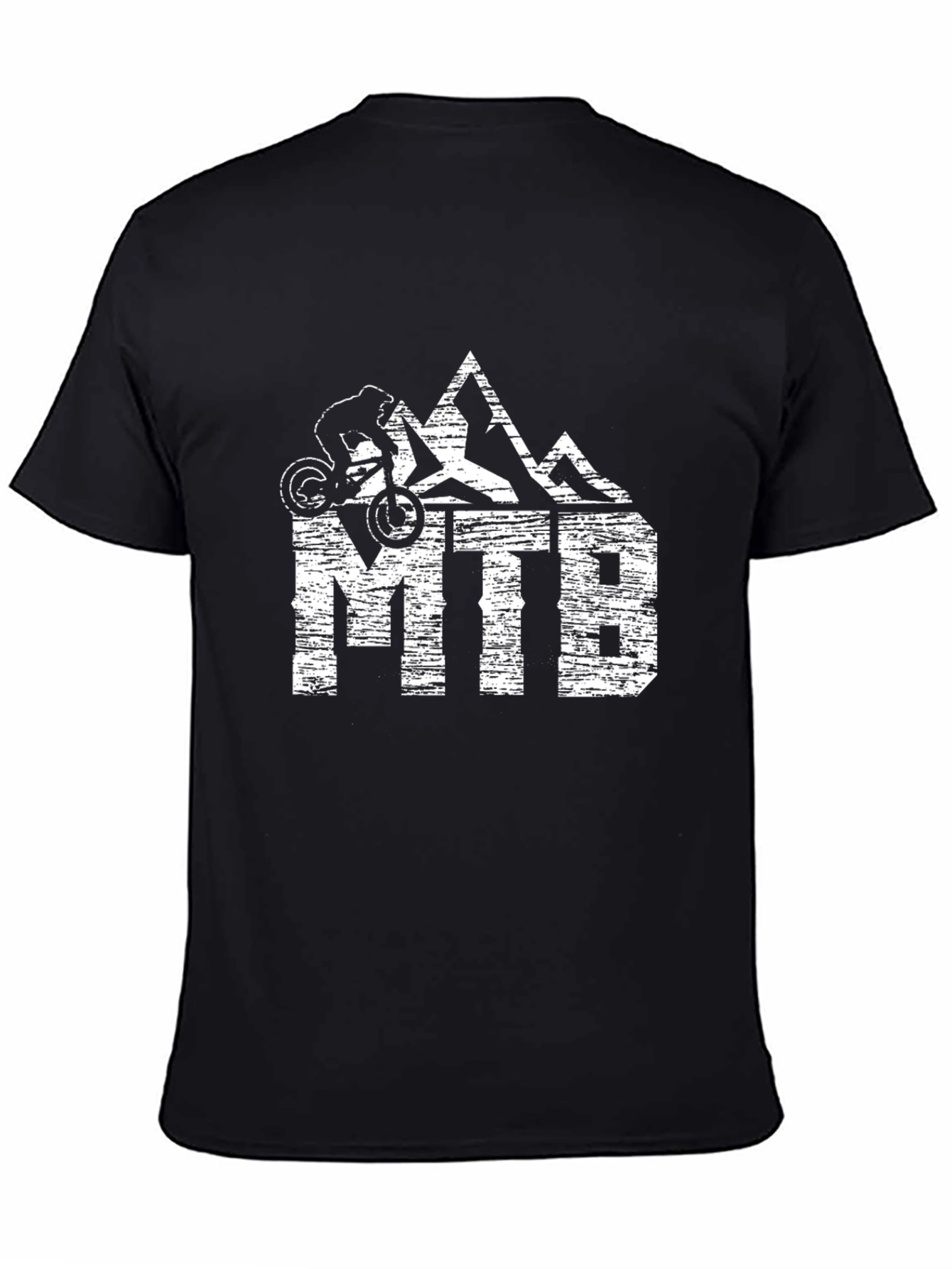 MTB Mountain Biking Black Graphic Tee