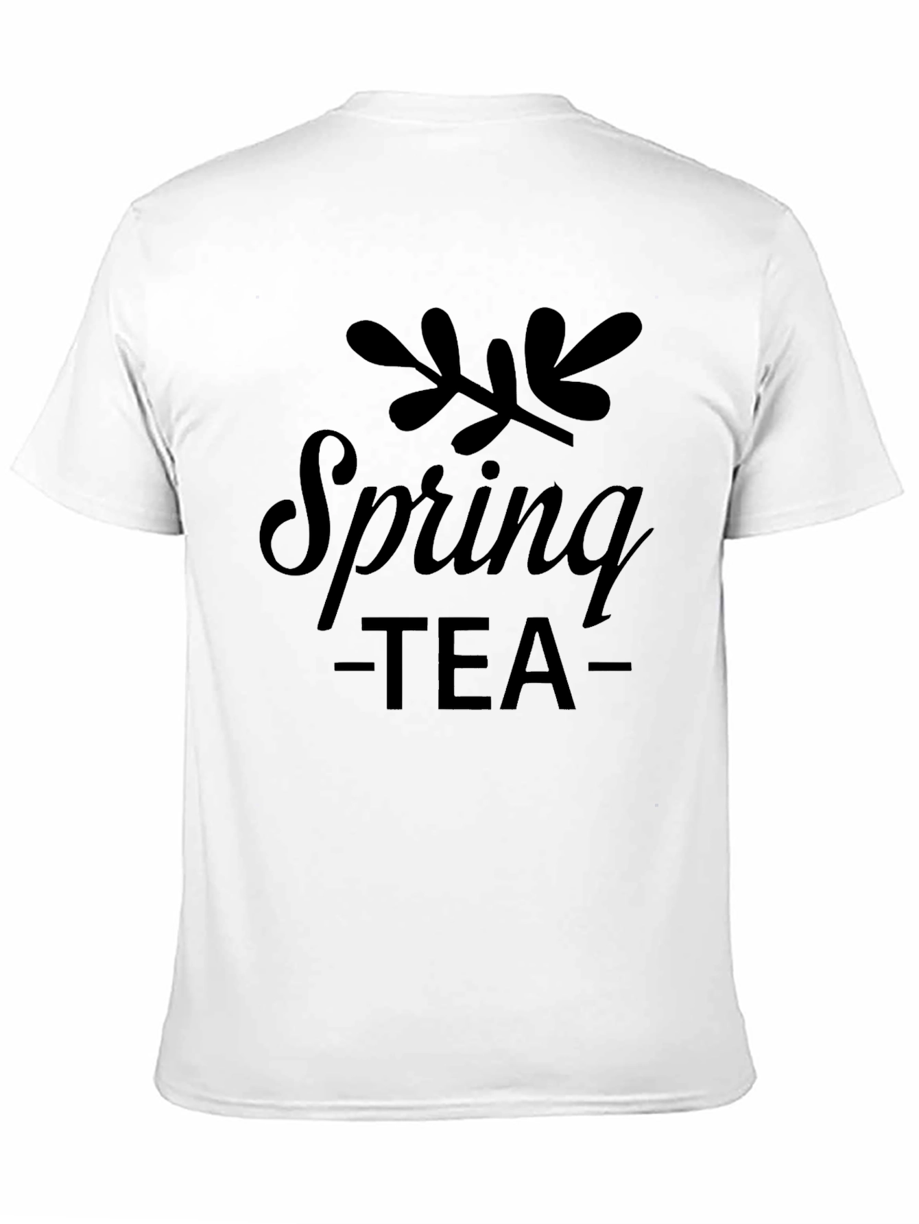Spring Tea Graphic Black T-Shirt