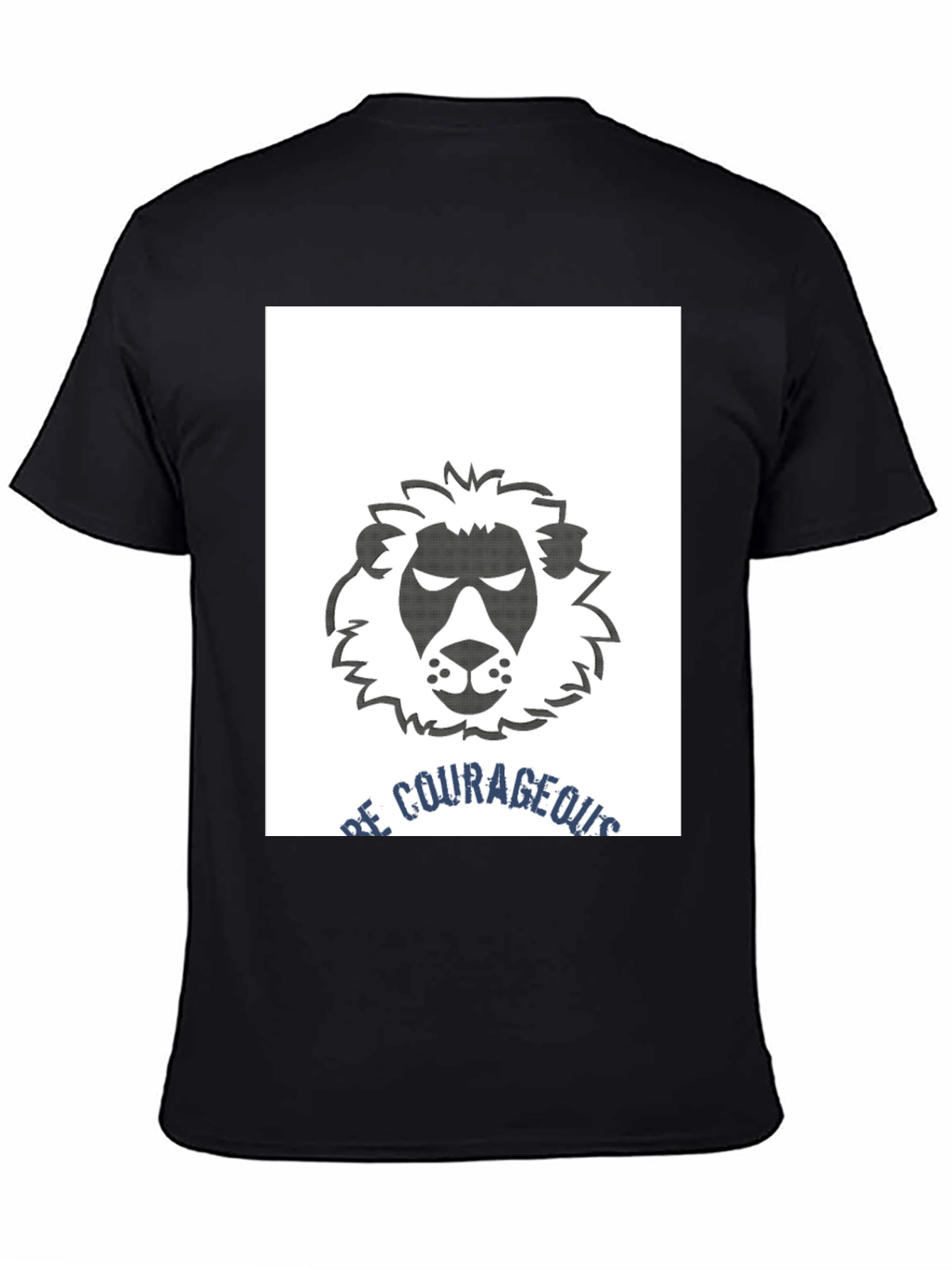 Be Courageous Lion Graphic Tee - Black T-Shirt