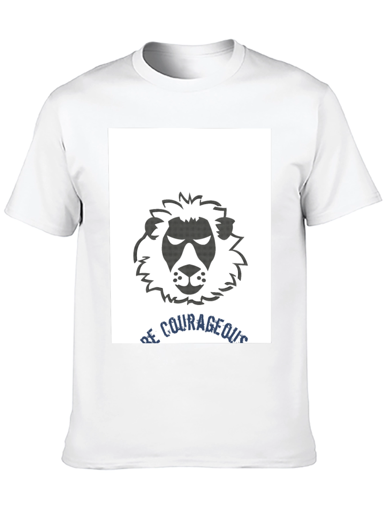 Be Courageous Lion Graphic Tee - Black T-Shirt