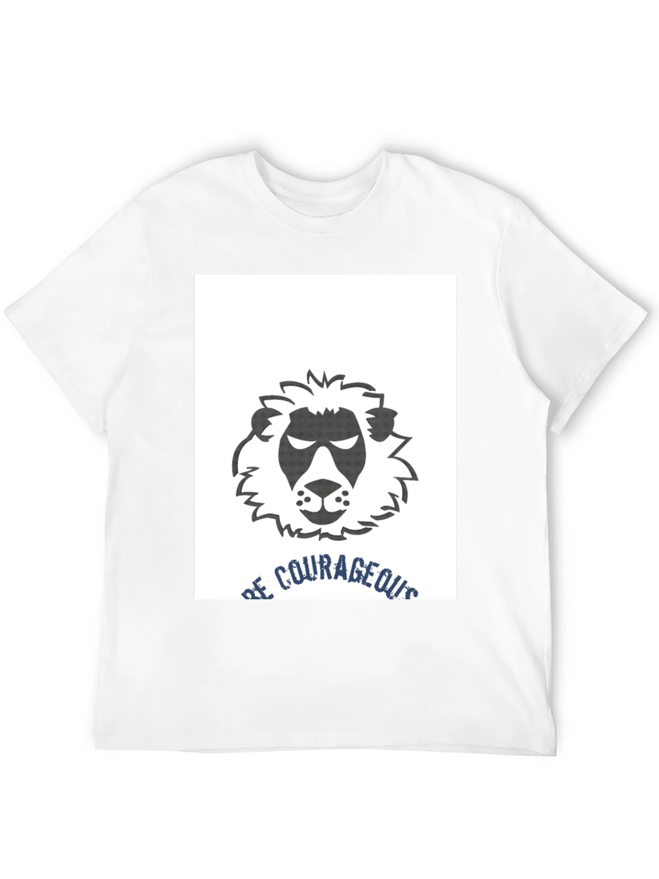 Be Courageous Lion Graphic Tee - Black T-Shirt