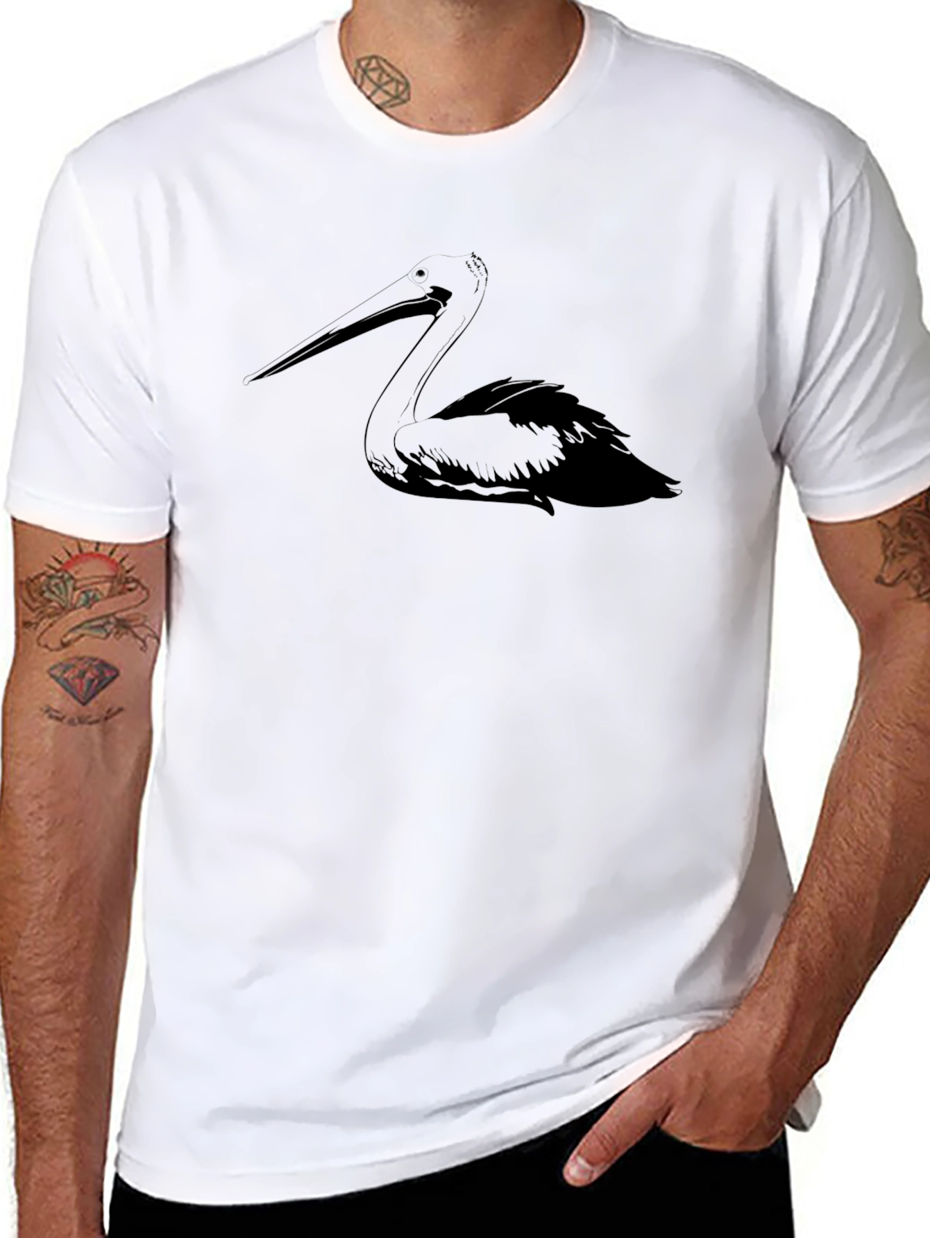 Pelican Graphic Tee - Soft Cotton Bird T-Shirt