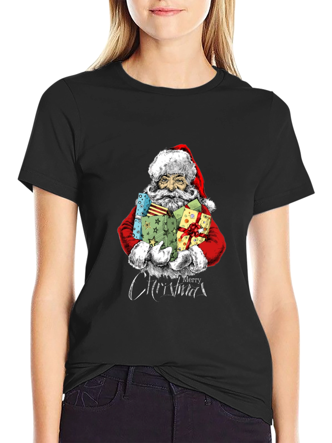 Festive Santa Claus Christmas T-Shirt