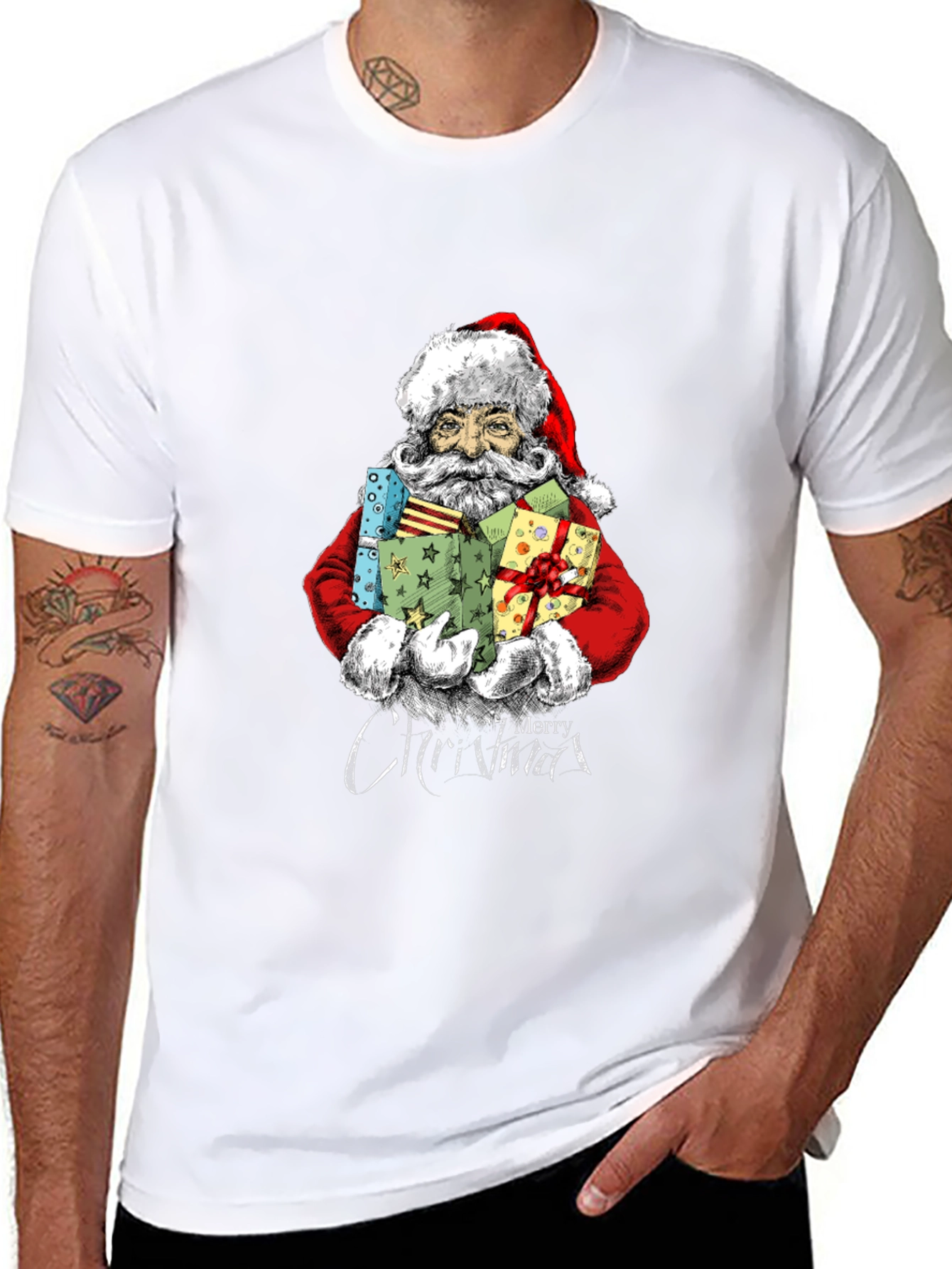 Festive Santa Claus Christmas T-Shirt