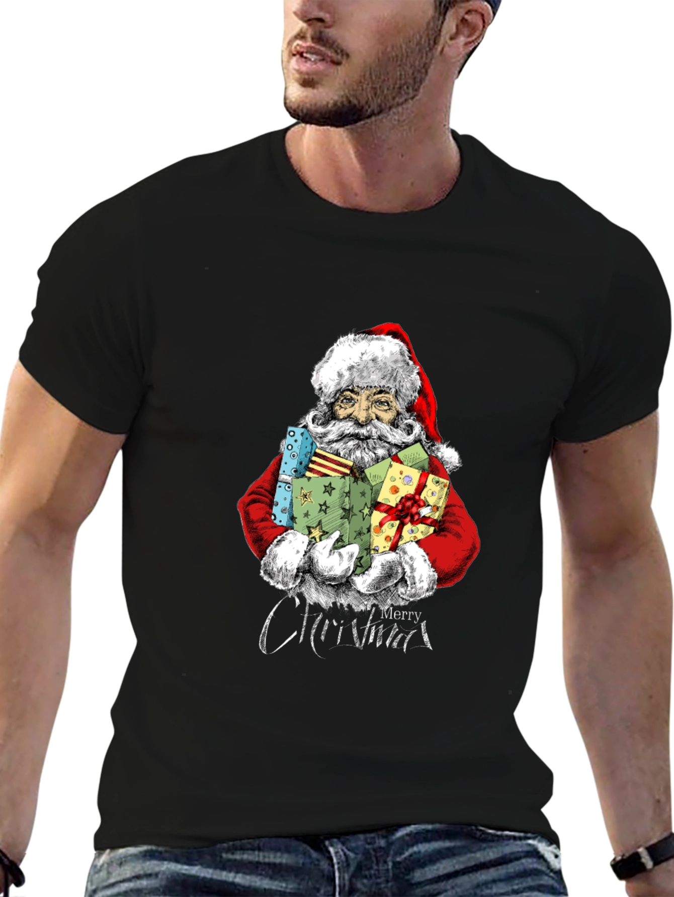 Festive Santa Claus Christmas T-Shirt