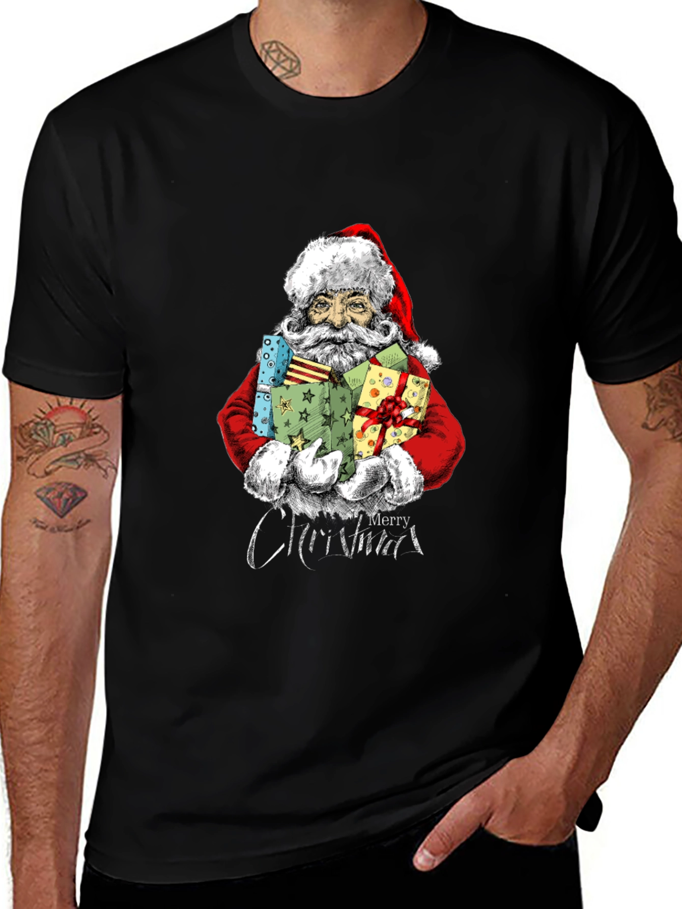 Festive Santa Claus Christmas T-Shirt