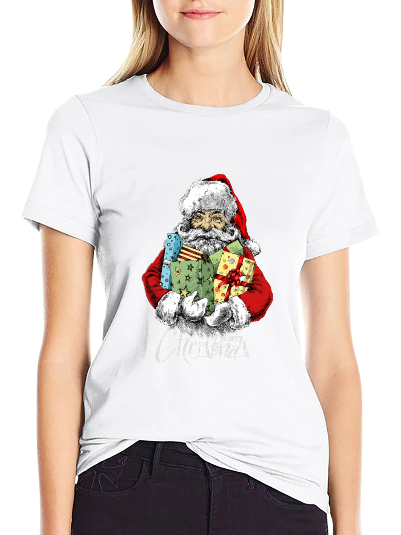Festive Santa Claus Christmas T-Shirt