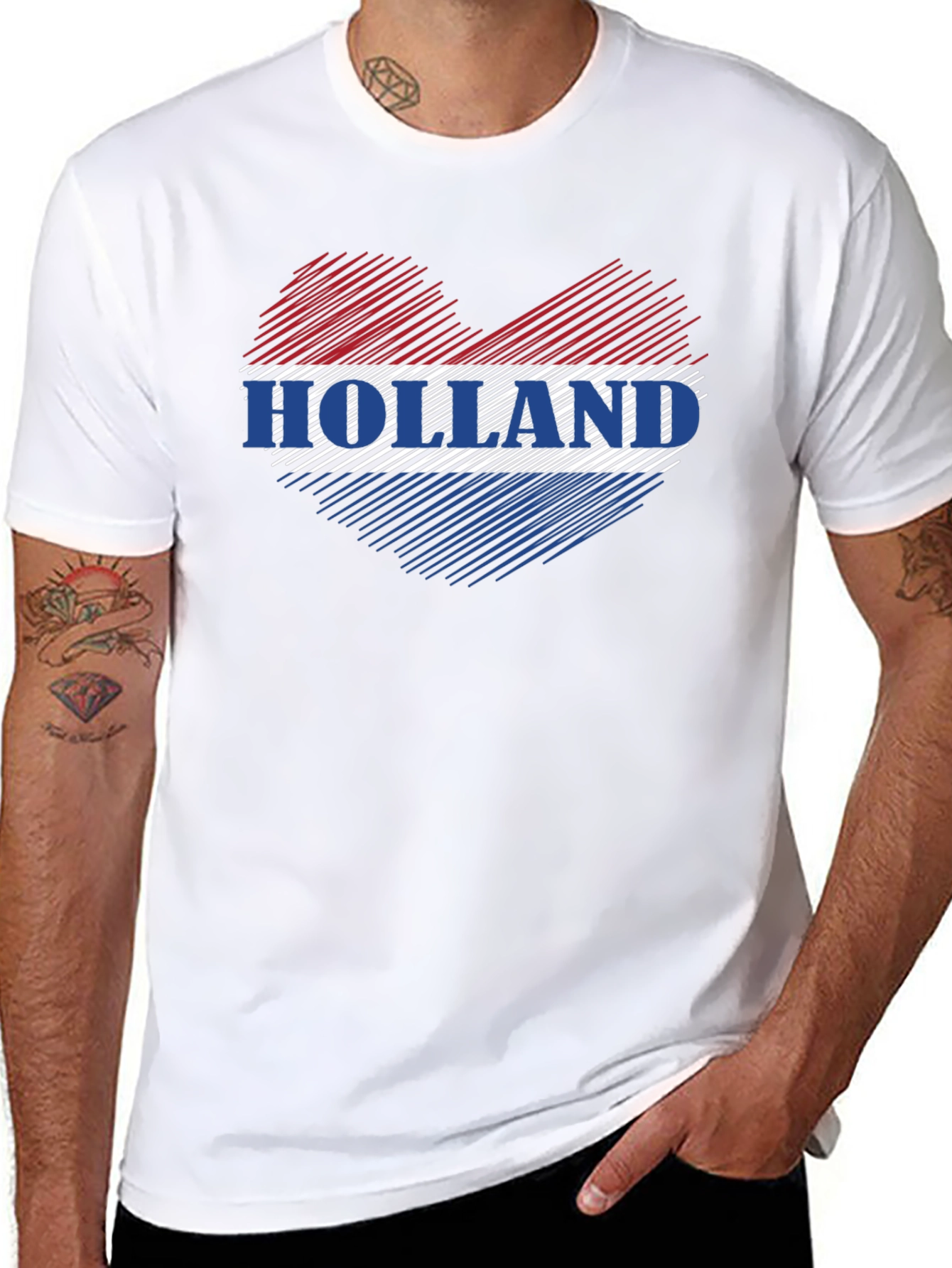 Holland Love Heart Flag Graphic T-Shirt