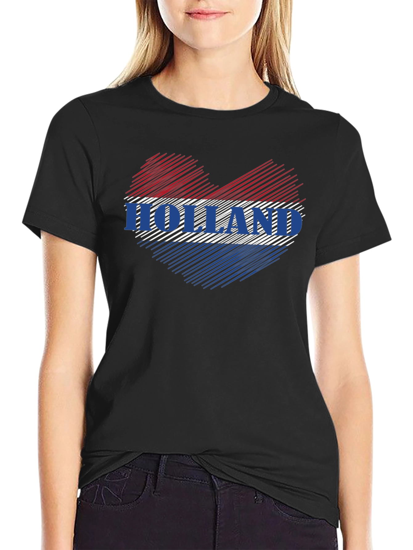 Holland Love Heart Flag Graphic T-Shirt