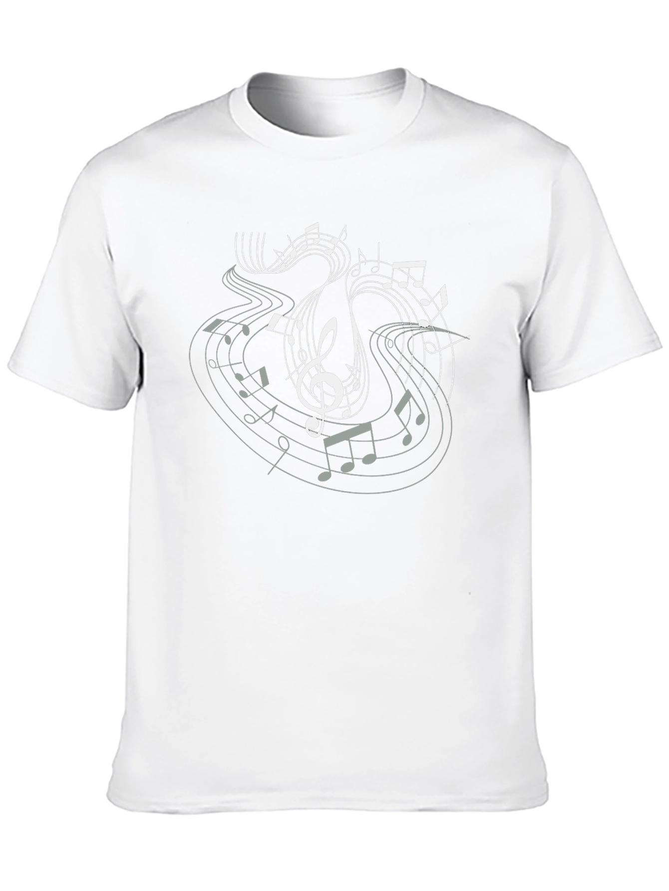 Musical Note Graphic Tee - Black Cotton T-Shirt
