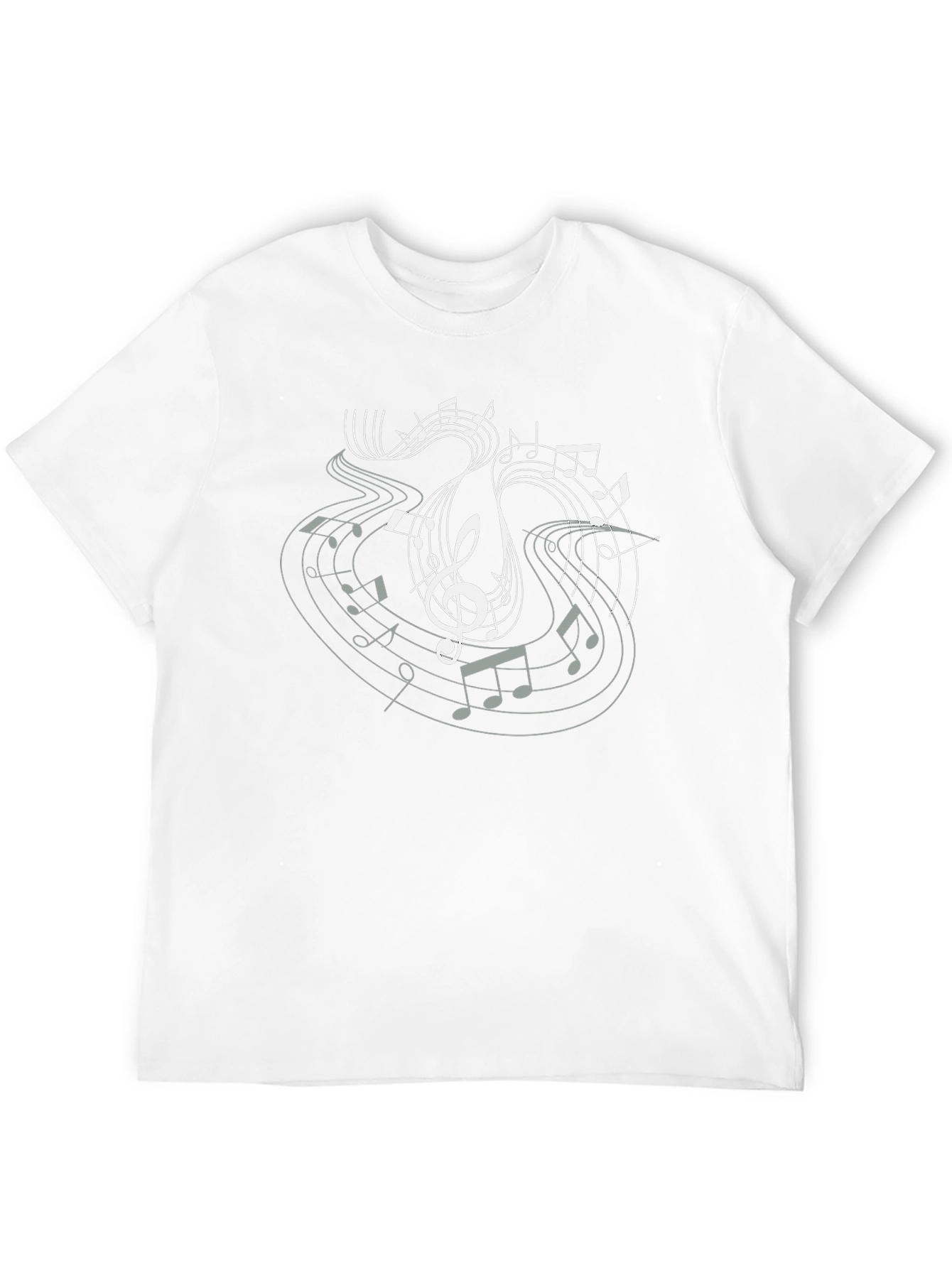 Musical Note Graphic Tee - Black Cotton T-Shirt
