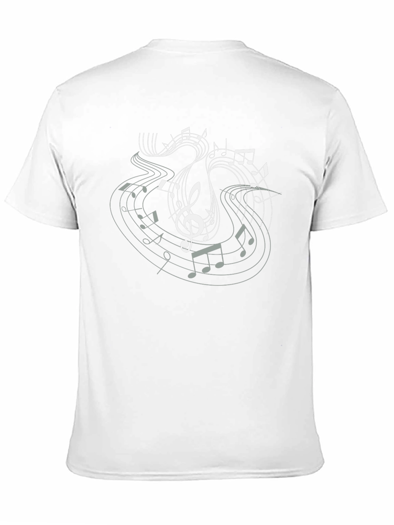 Musical Note Graphic Tee - Black Cotton T-Shirt
