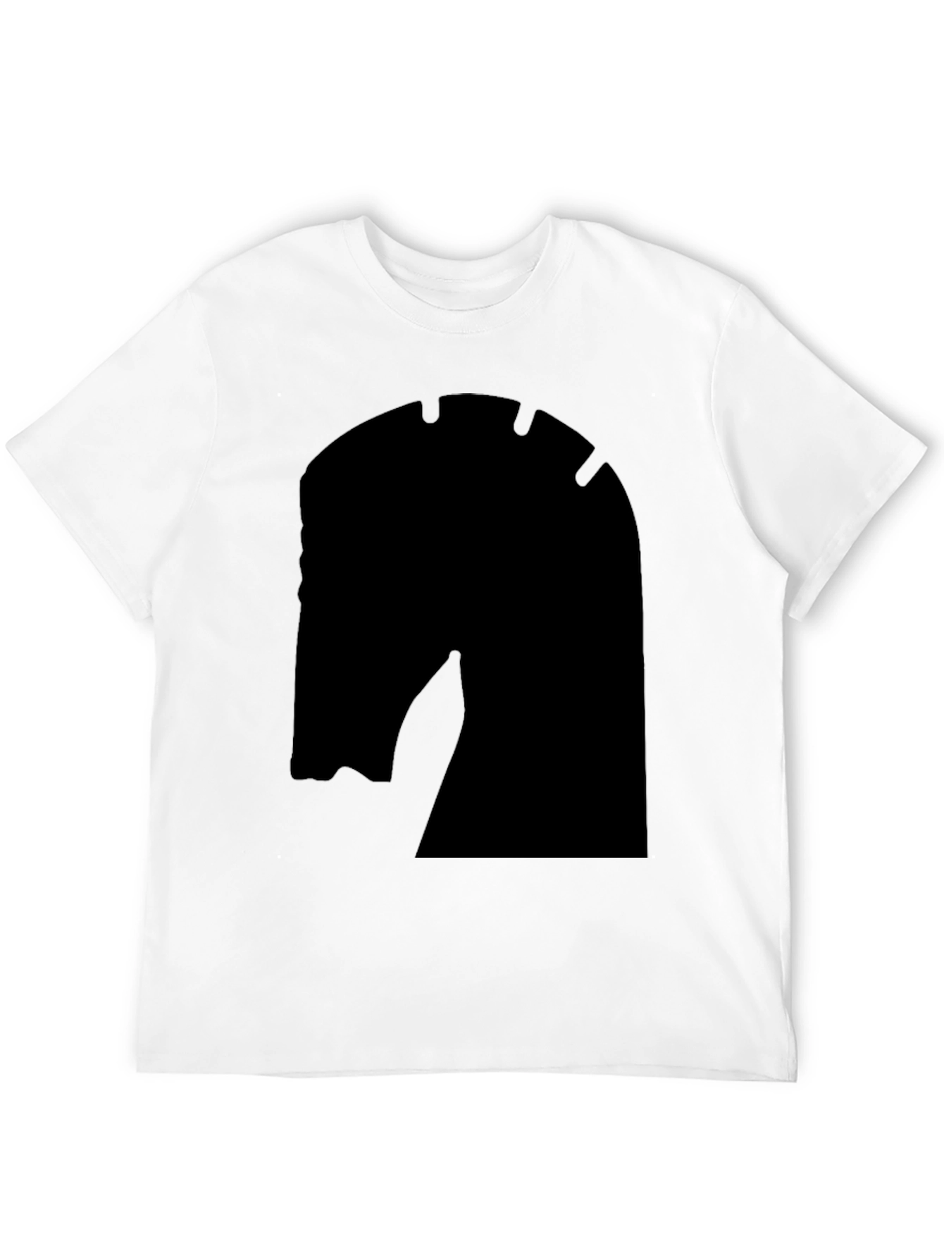 Chess Knight Graphic Tee - Modern Fit Solid Black