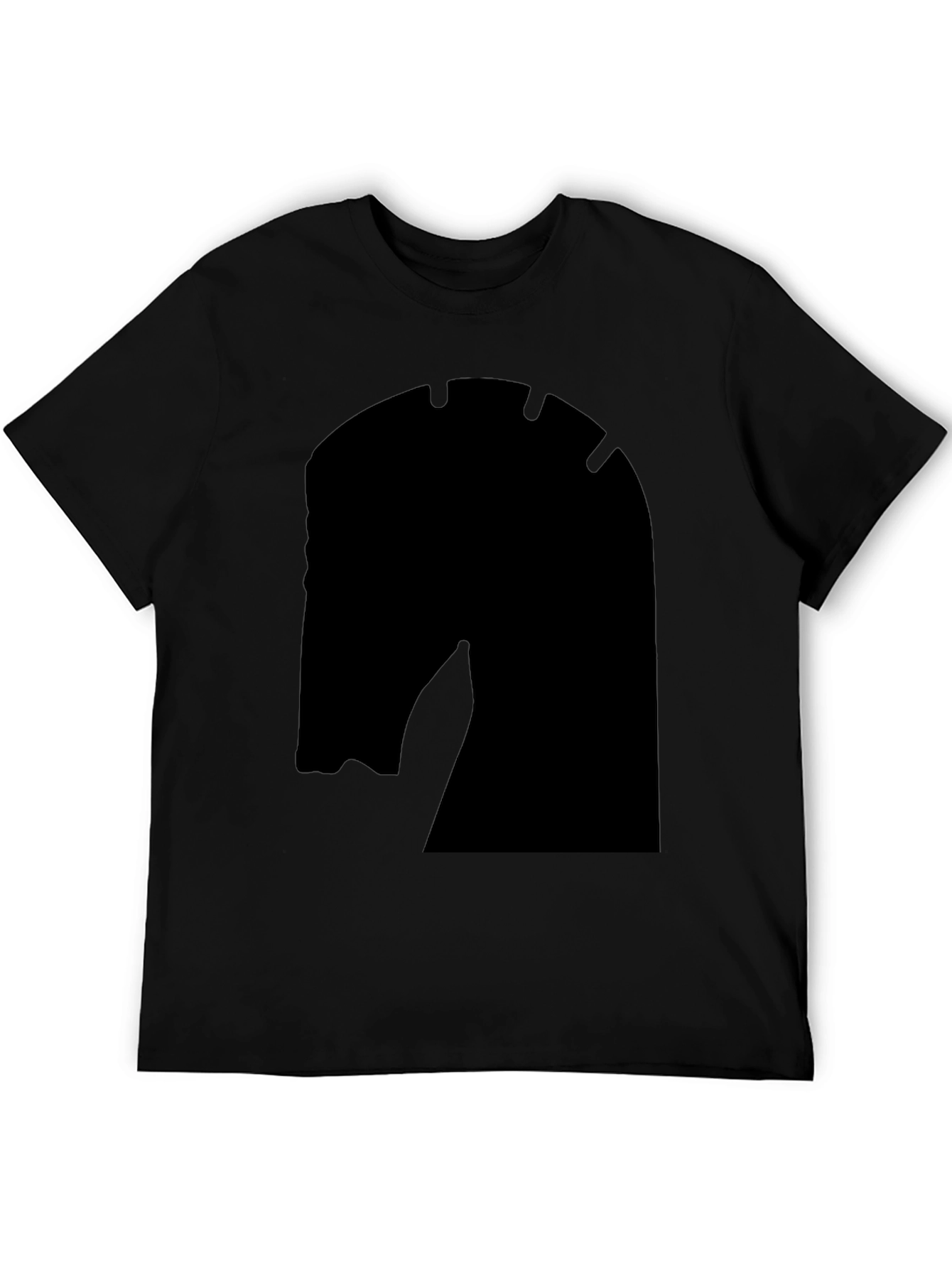 Chess Knight Graphic Tee - Modern Fit Solid Black