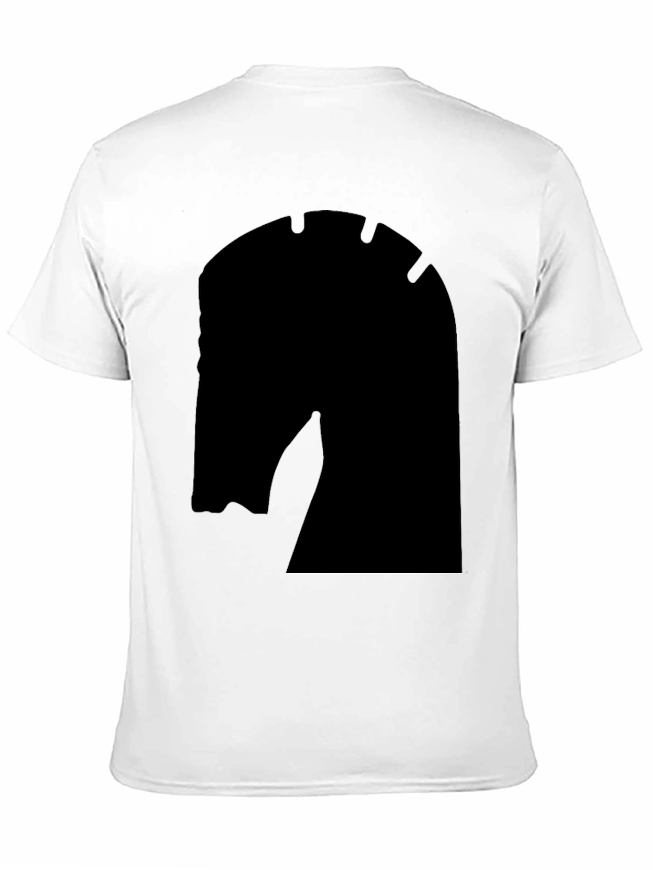 Chess Knight Graphic Tee - Modern Fit Solid Black