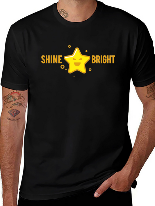Shine Bright Star Graphic Tee - Black Unisex T-Shirt