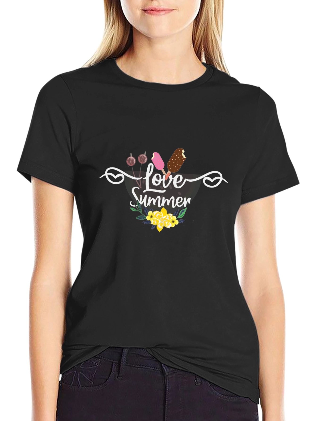Love Summer Graphic Tee - Black