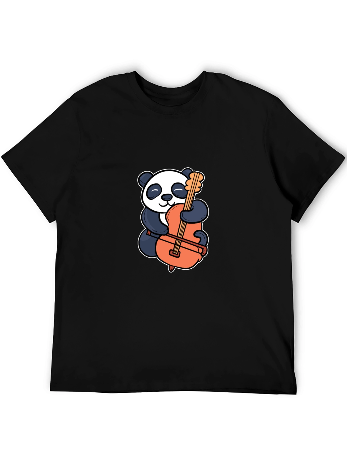 Panda Hugging Cello Graphic T-Shirt