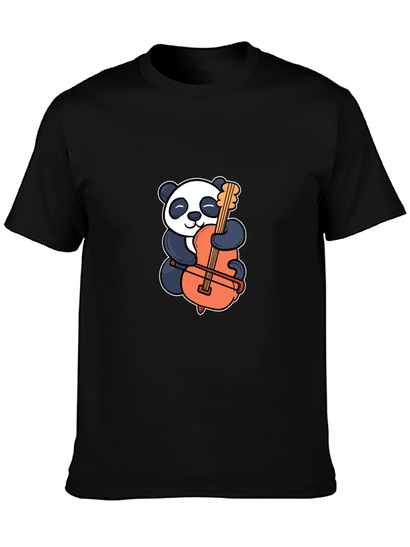 Panda Hugging Cello Graphic T-Shirt