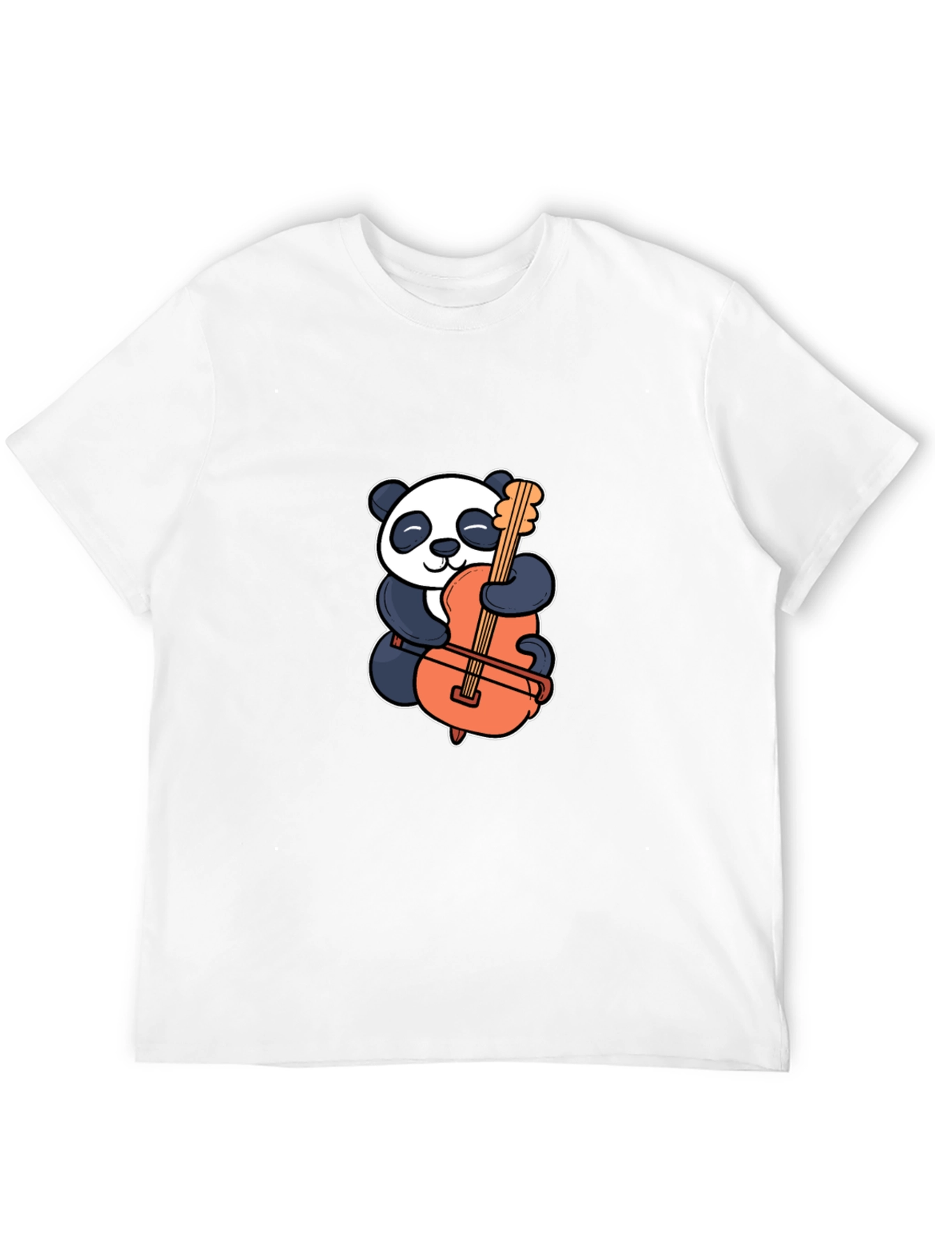 Panda Hugging Cello Graphic T-Shirt