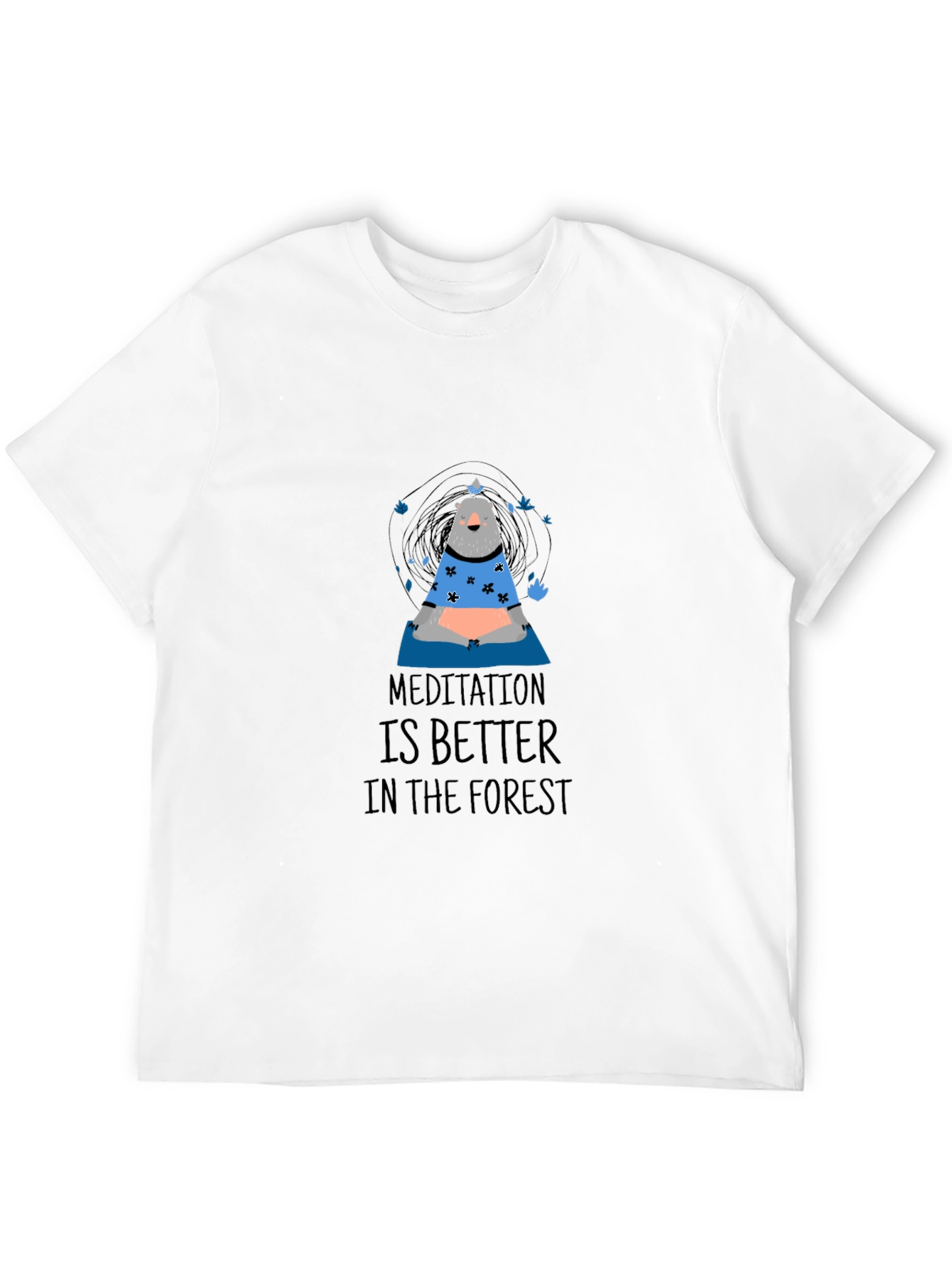 Meditation Bear Graphic T-Shirt