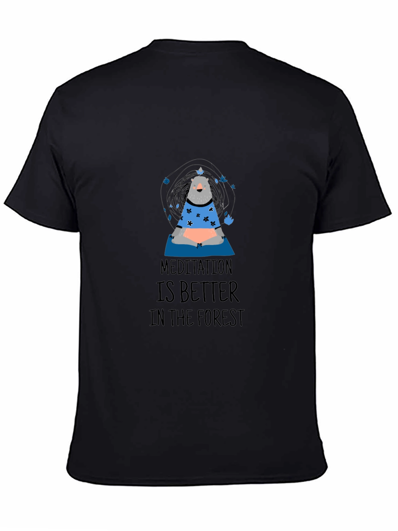 Meditation Bear Graphic T-Shirt