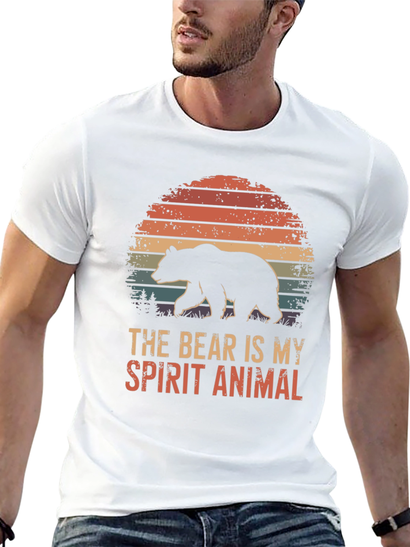 Bear Spirit Animal T-Shirt - Nature Inspired Graphic Tee