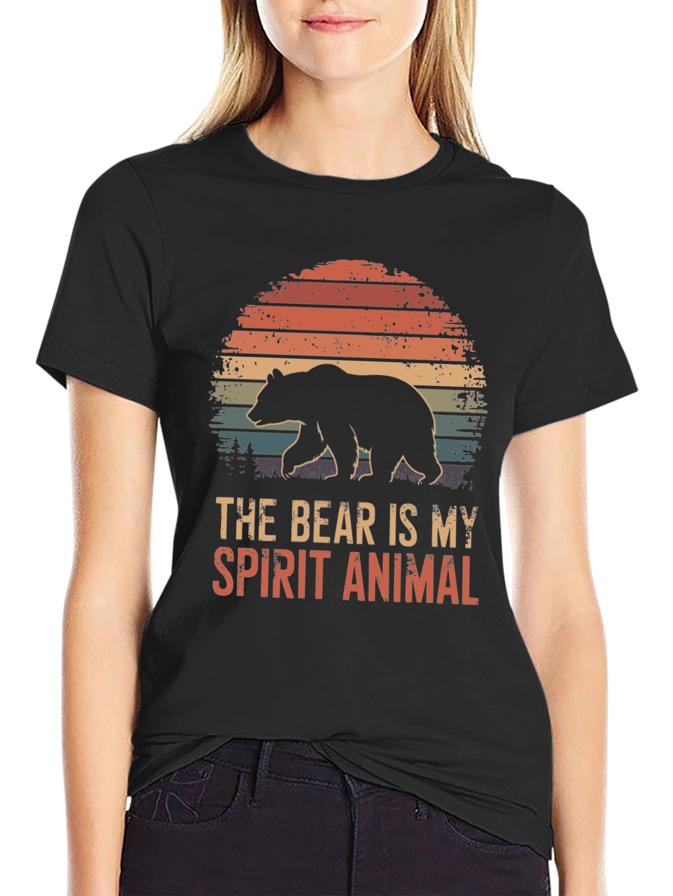 Bear Spirit Animal T-Shirt - Nature Inspired Graphic Tee