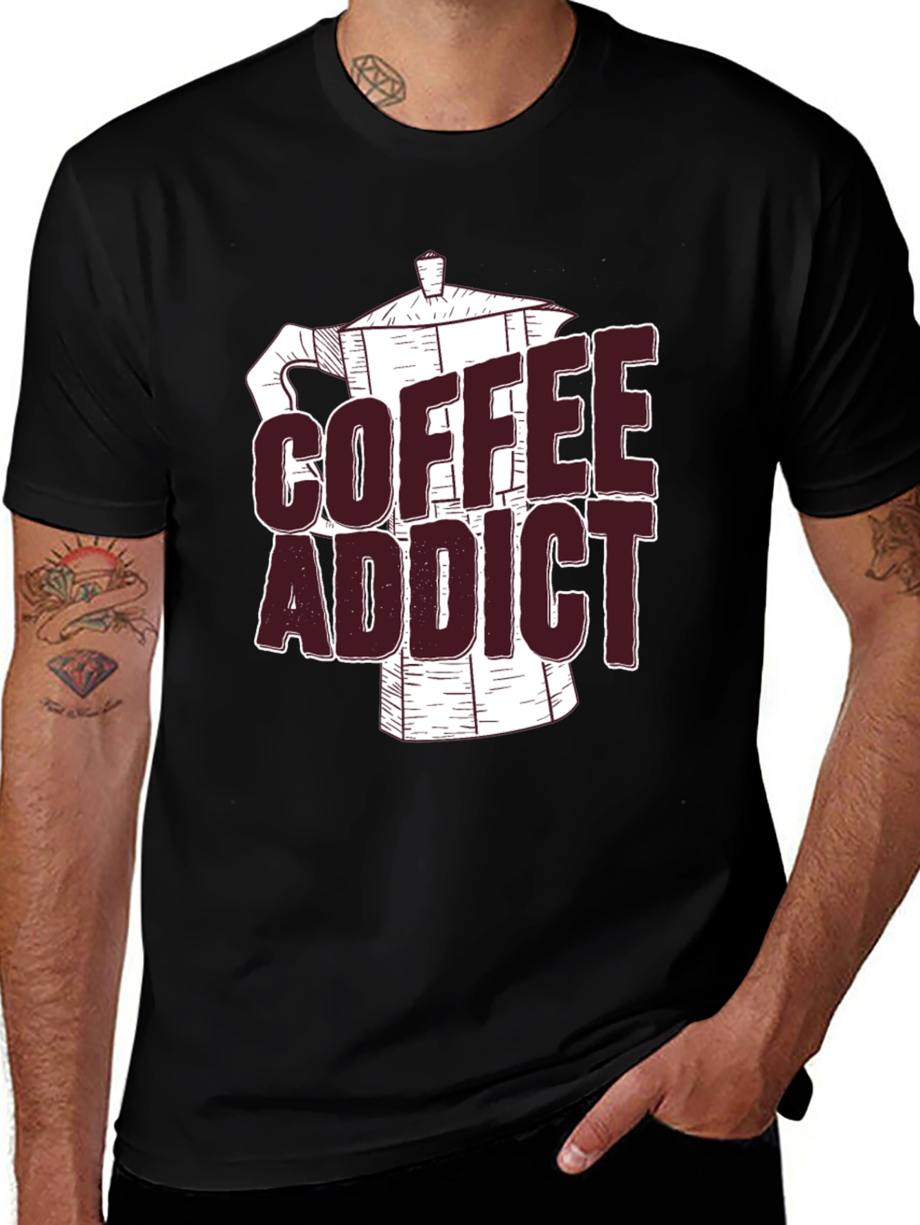 Coffee Addict Black Graphic Tee