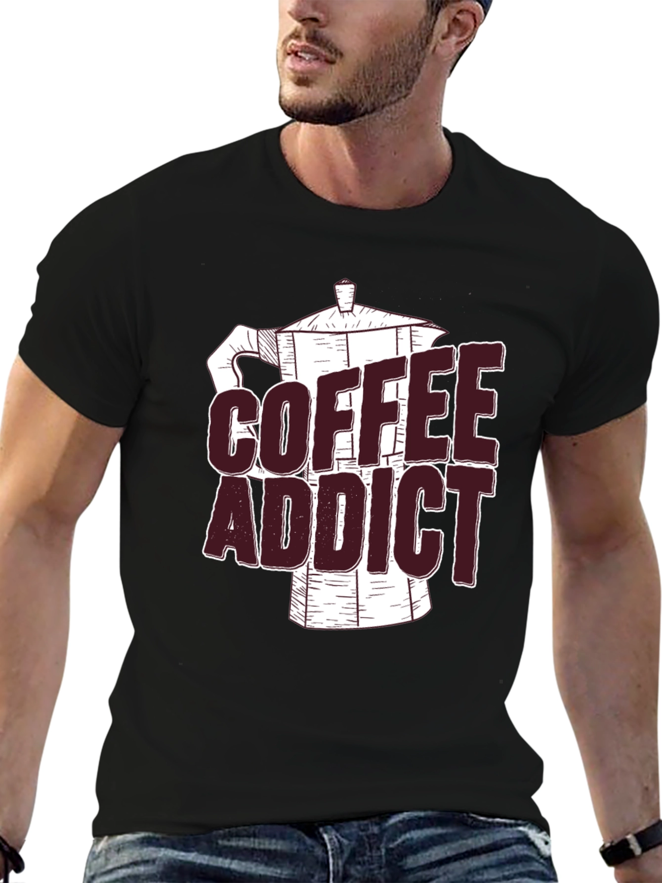 Coffee Addict Black Graphic Tee