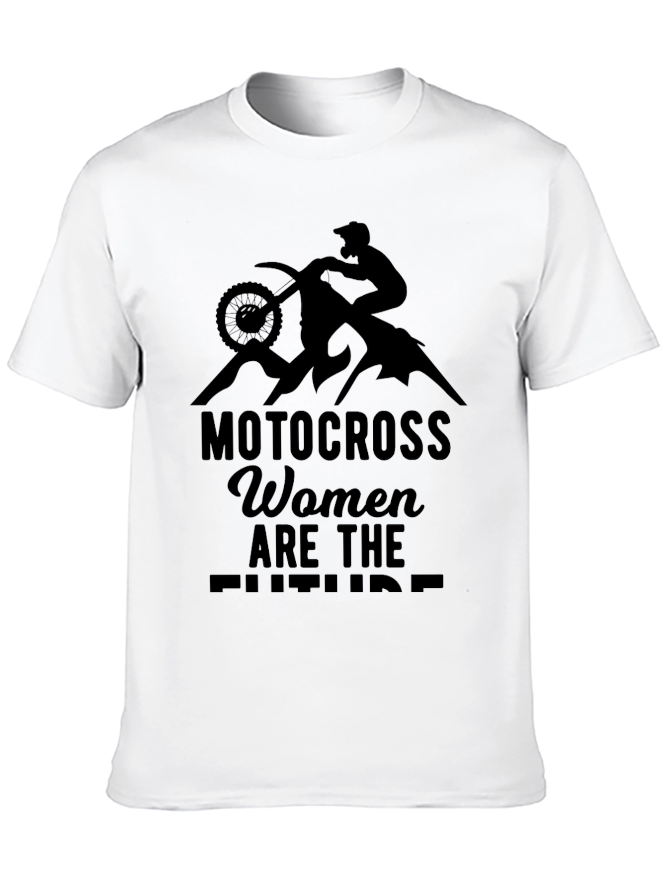 Motocross Women Graphic Tee - Black