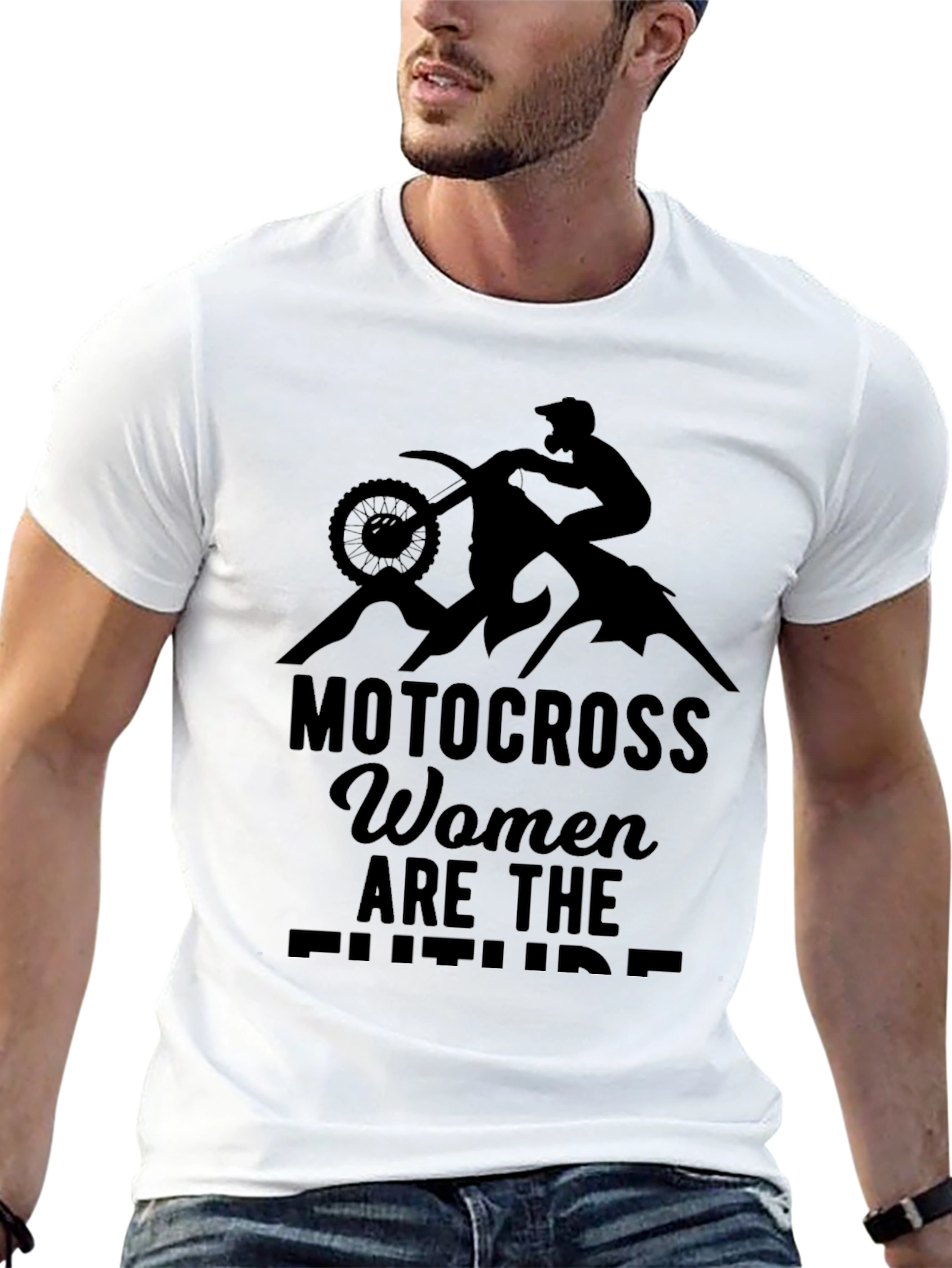 Motocross Women Graphic Tee - Black
