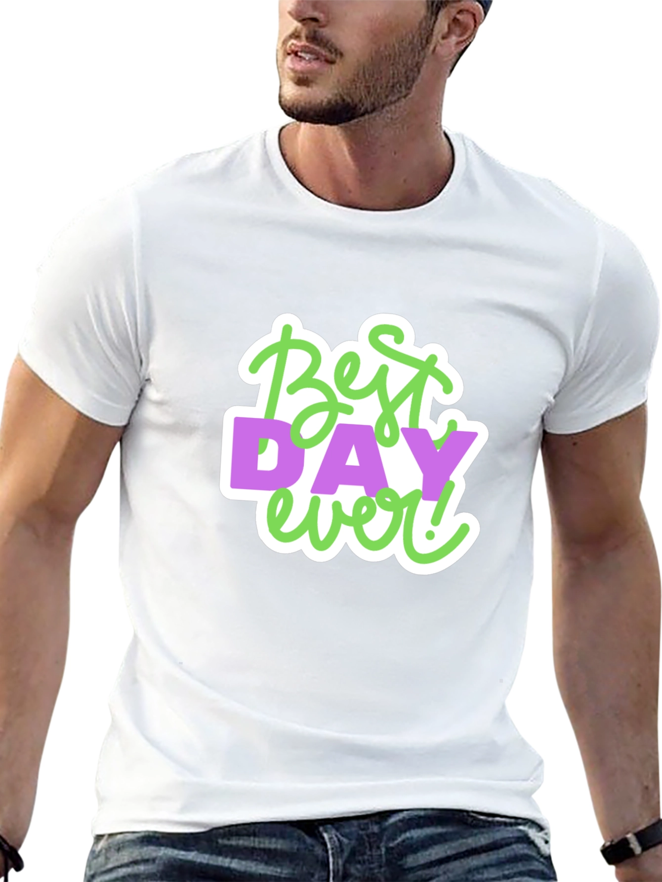 Best Day Ever! Graphic Tee - Casual Black T-Shirt
