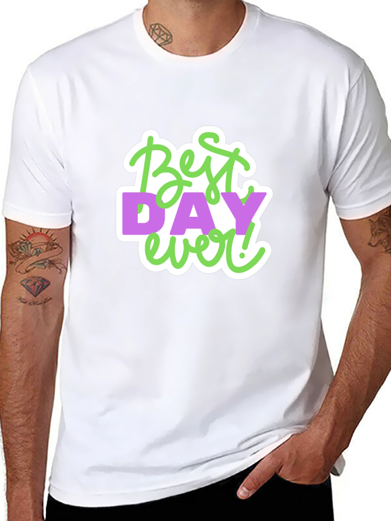 Best Day Ever! Graphic Tee - Casual Black T-Shirt