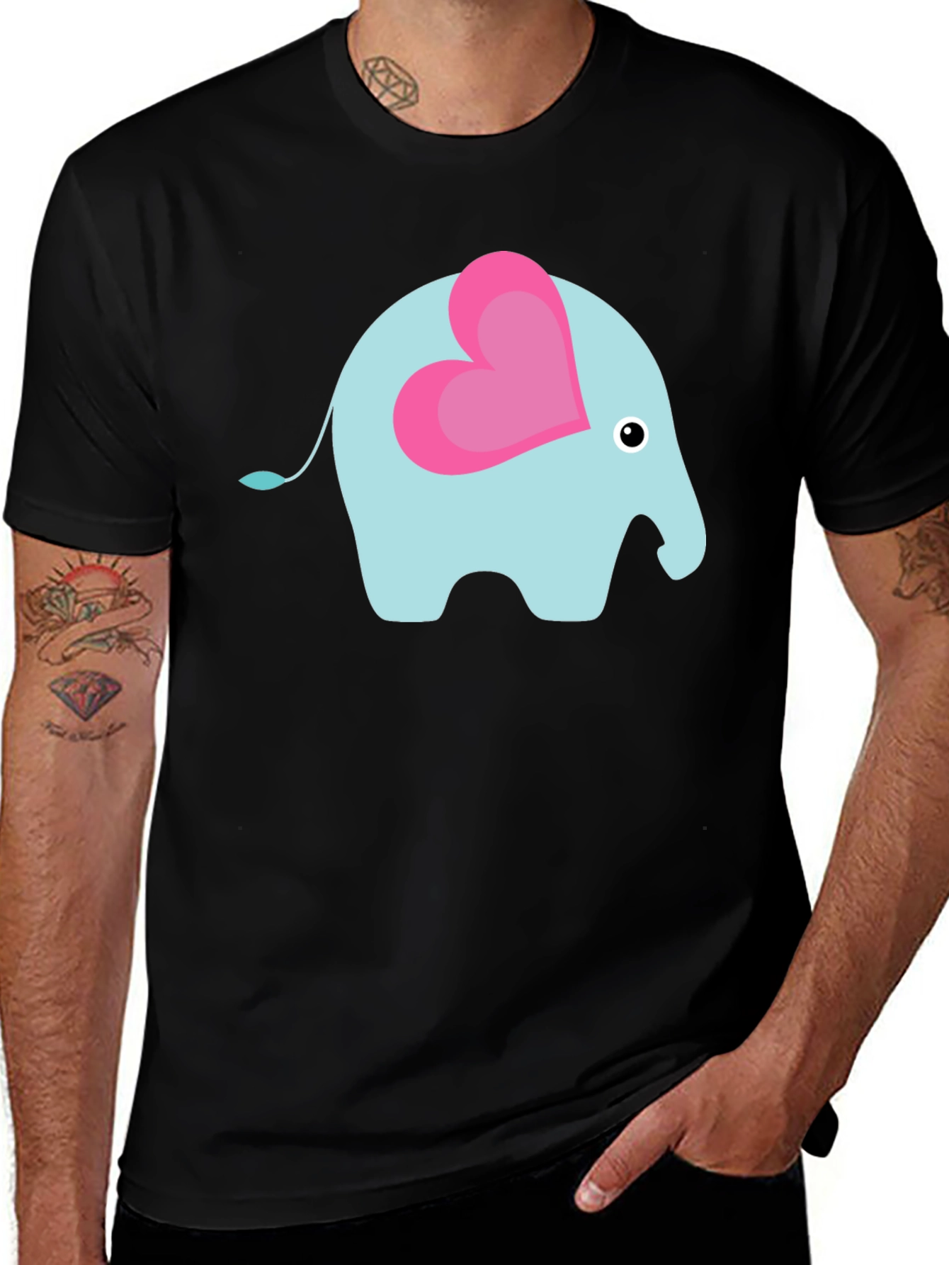 Elephant Heart Tee - Cute Graphic T-Shirt