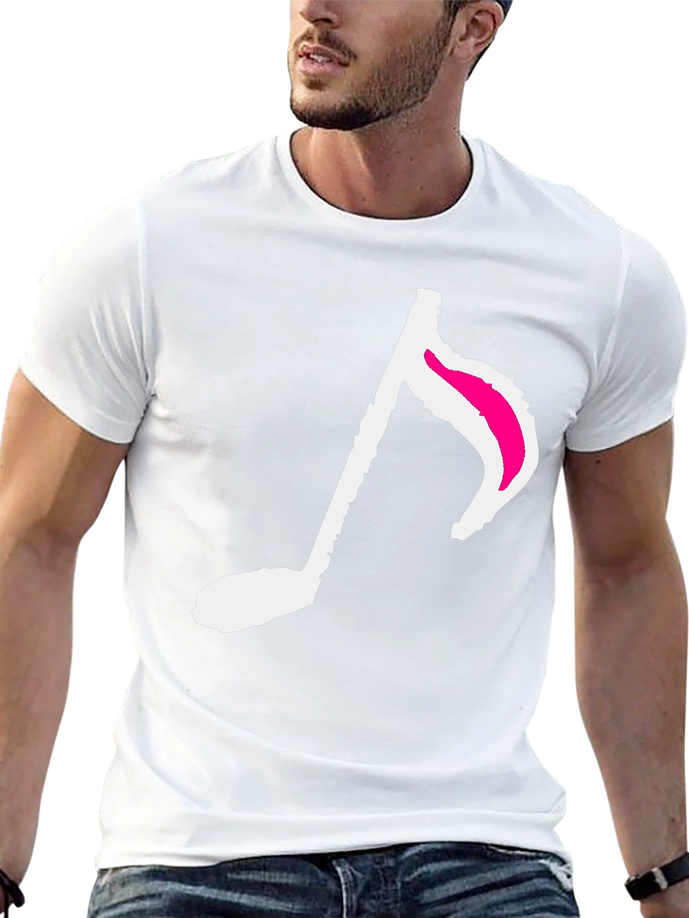 Music Note Graphic Tee - Trendy Black T-Shirt