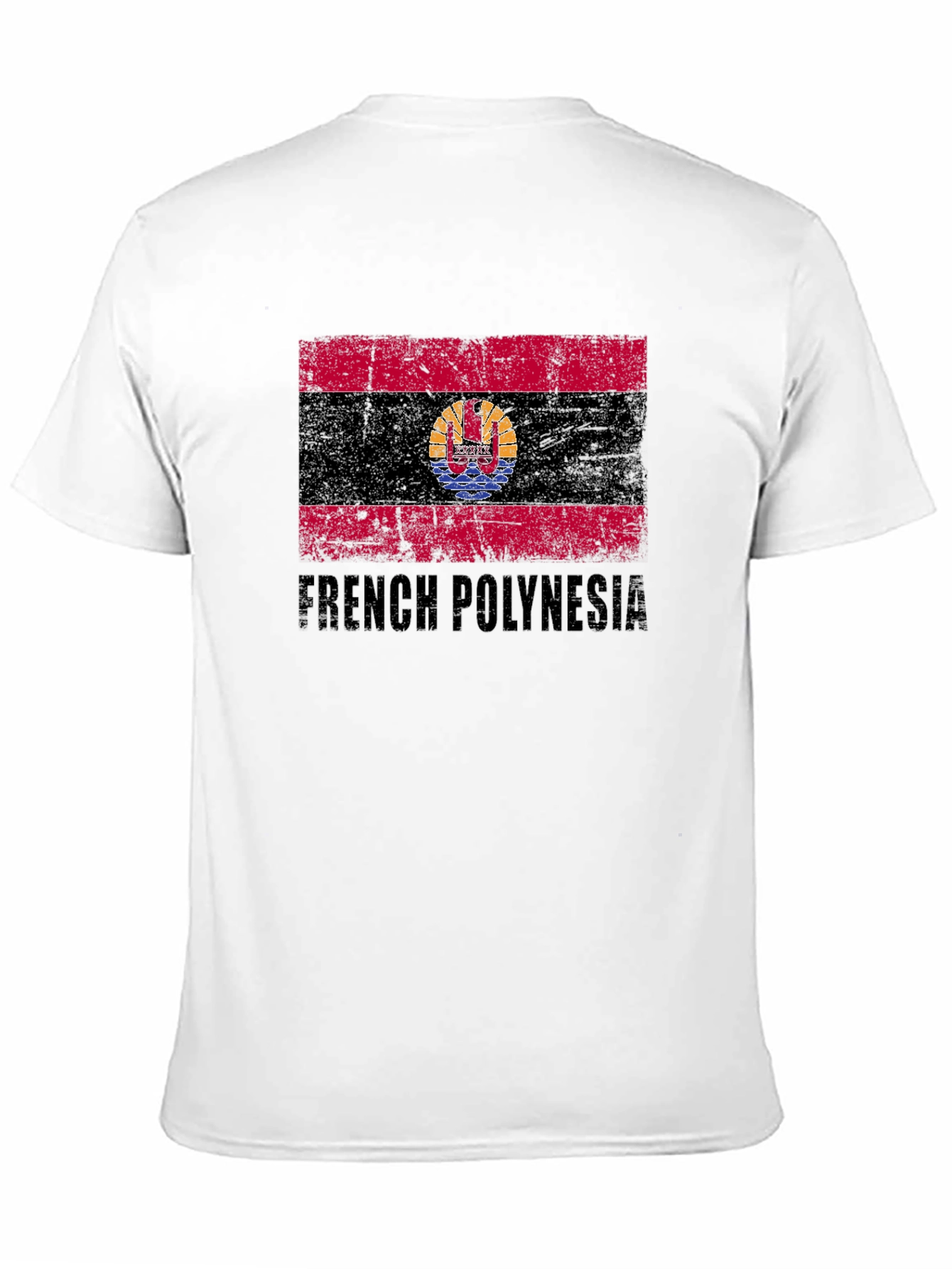French Polynesia Flag Black T-Shirt