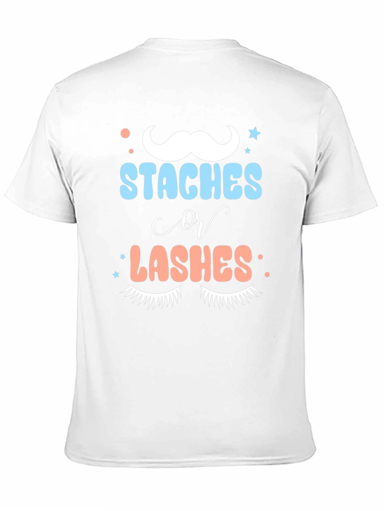 Staches or Lashes Gender Reveal Tee