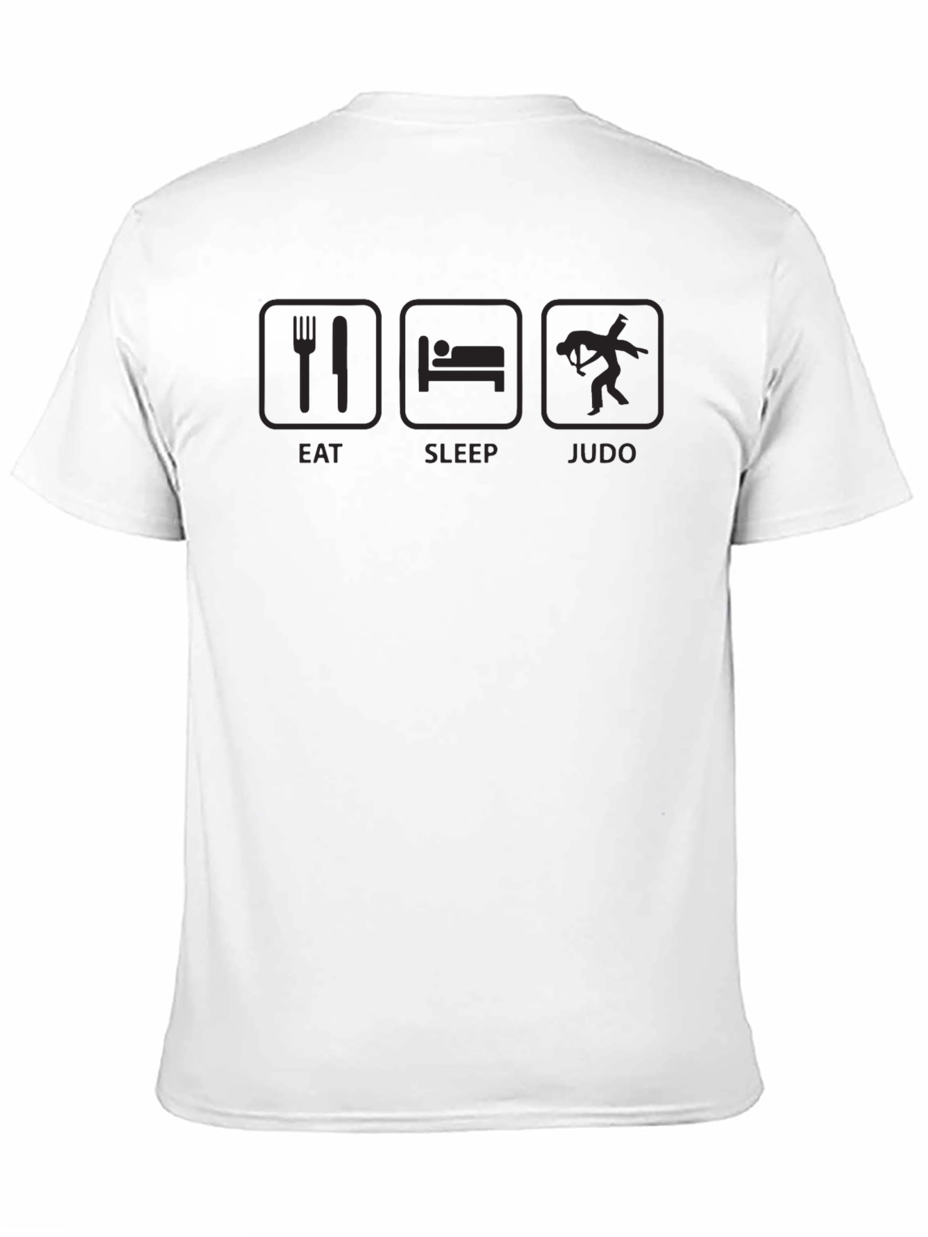 Eat Sleep Judo Black Graphic T-Shirt for Men