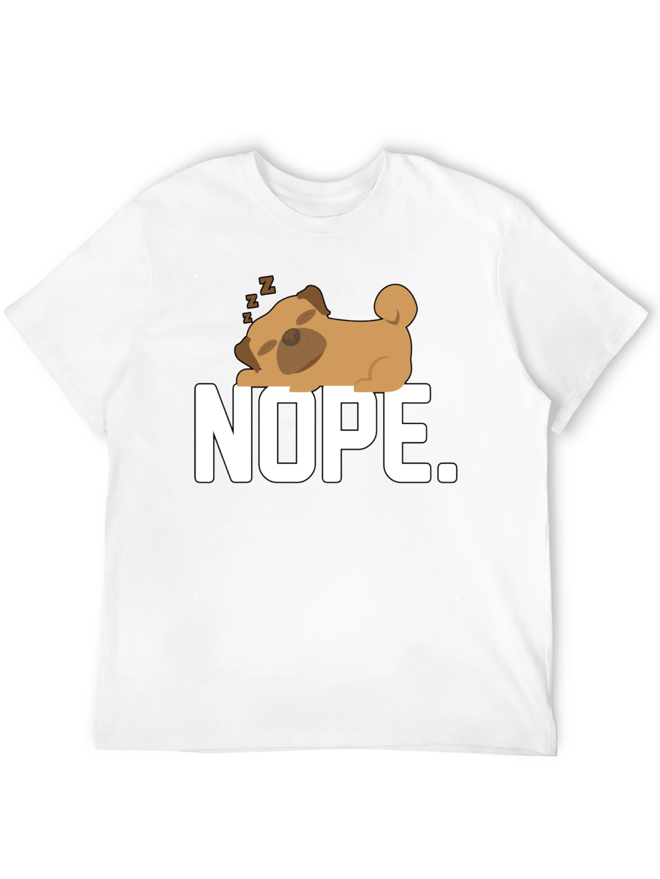 Nope. Sleeping Pug Graphic Tee