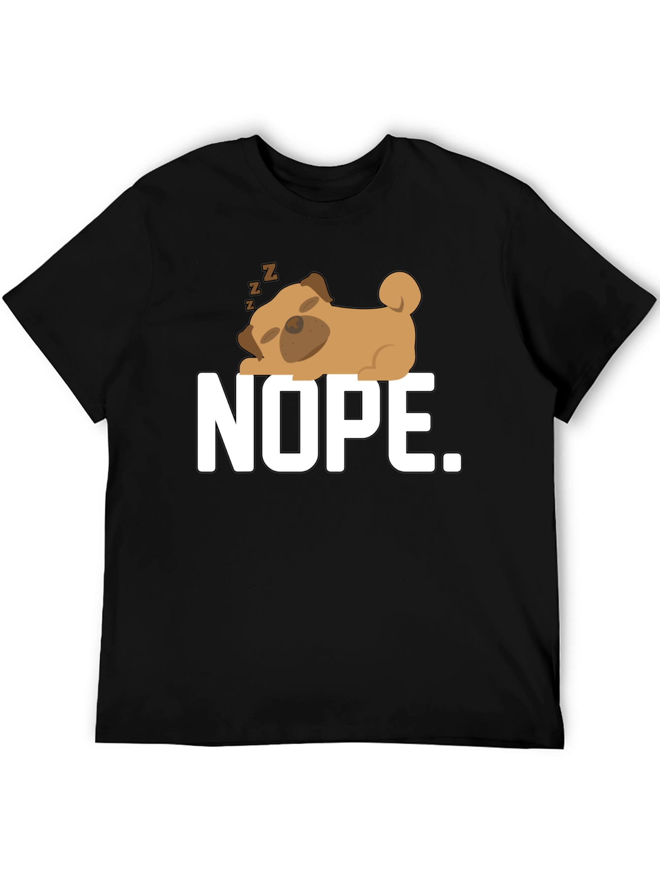 Nope. Sleeping Pug Graphic Tee