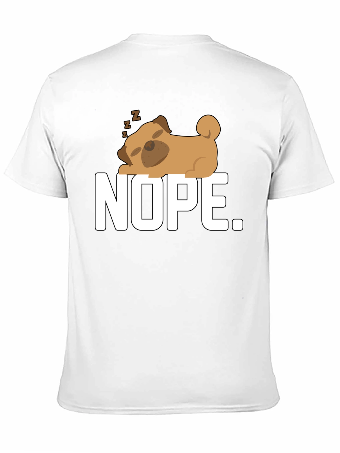 Nope. Sleeping Pug Graphic Tee