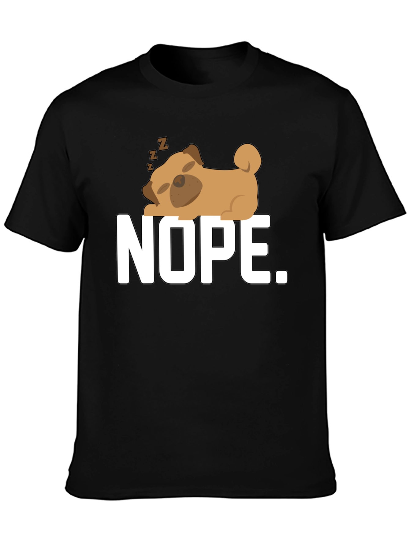 Nope. Sleeping Pug Graphic Tee